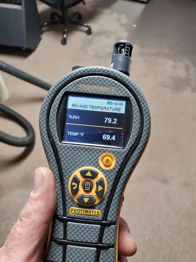 Moisture meter humidity assessment for Fire & Smoke Damage Restoration in Dundalk